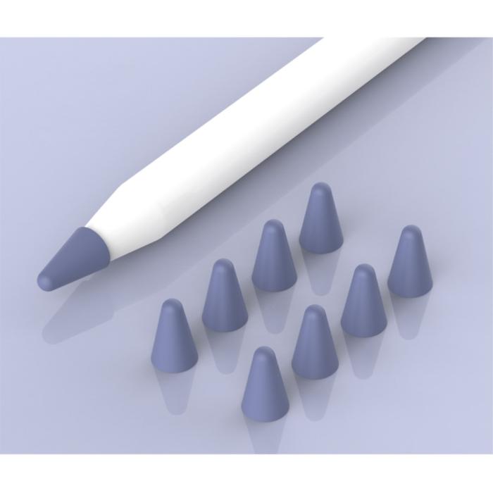 Bild 2,  8-PACK Apple Pencil 1/2/Pro Spetsskydd / Tip Cover Lila - Teknikhallen.se
