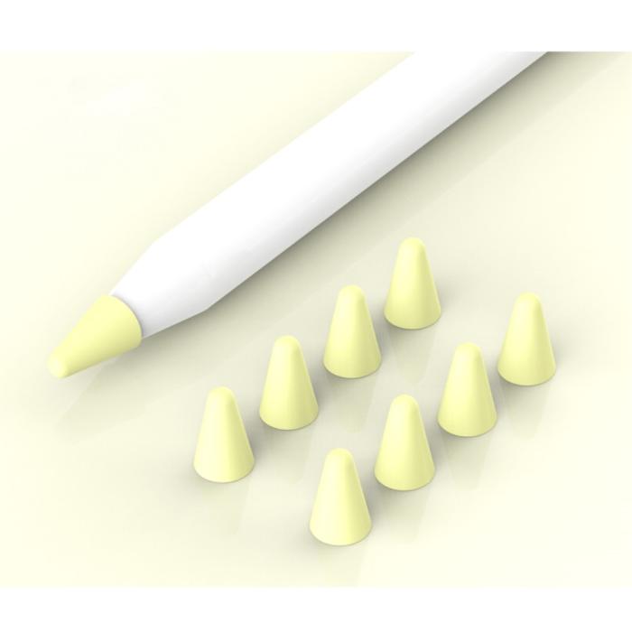 Bild 2,  8-PACK Apple Pencil 1/2/Pro Spetsskydd / Tip Cover Gul - Teknikhallen.se