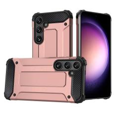  Samsung Galaxy S24 Skal Shockproof Armor Hybrid Ros&eacute;guld - Teknikhallen.se