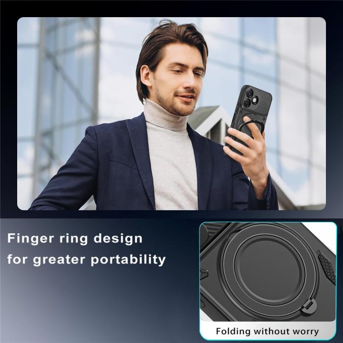 Bild 6,  Honor X5c Plus Skal MagSafe Kickstand Svart - Teknikhallen.se