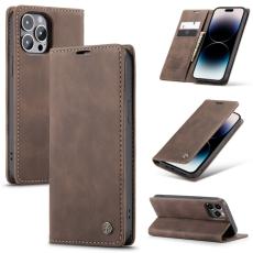 CASEME CASEME iPhone 14 Pro Fodral Retro Flip M&ouml;rk Brun - Teknikhallen.se
