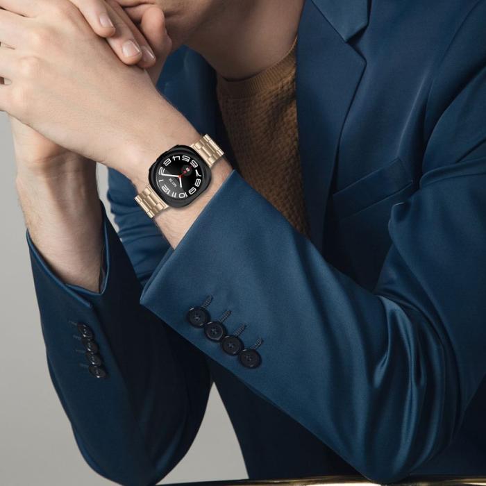 Bild 5,  Galaxy Watch Ultra (2025) / 47 mm Armband Rostfritt Stål Guld - Teknikhallen.se