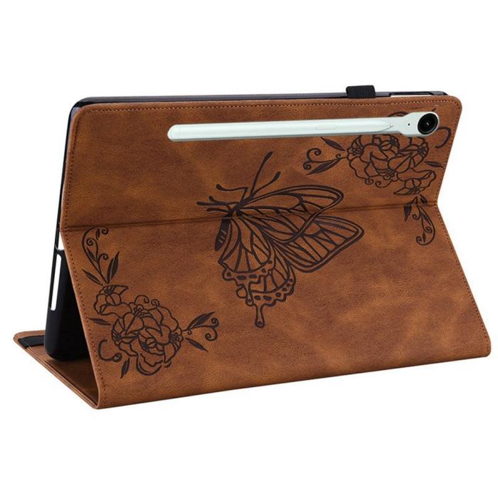 Bild 4,  Samsung Galaxy Tab S11 Fodral Butterfly Flower Brun - Teknikhallen.se