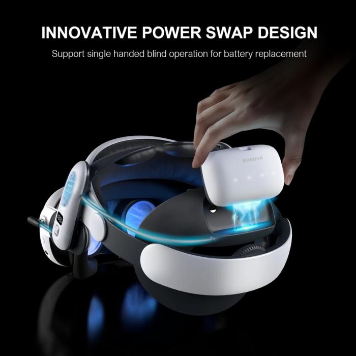 Bild 6, BOBOVR BOBOVR S3 Pro Meta Quest 3/3S Huvudband Inkl. 10000 mAh Batteripaket - Teknikhallen.se