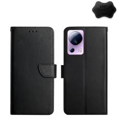  Xiaomi 13 Lite 5G Fodral &Auml;kta L&auml;der Nappa Textur Svart - Teknikhallen.se