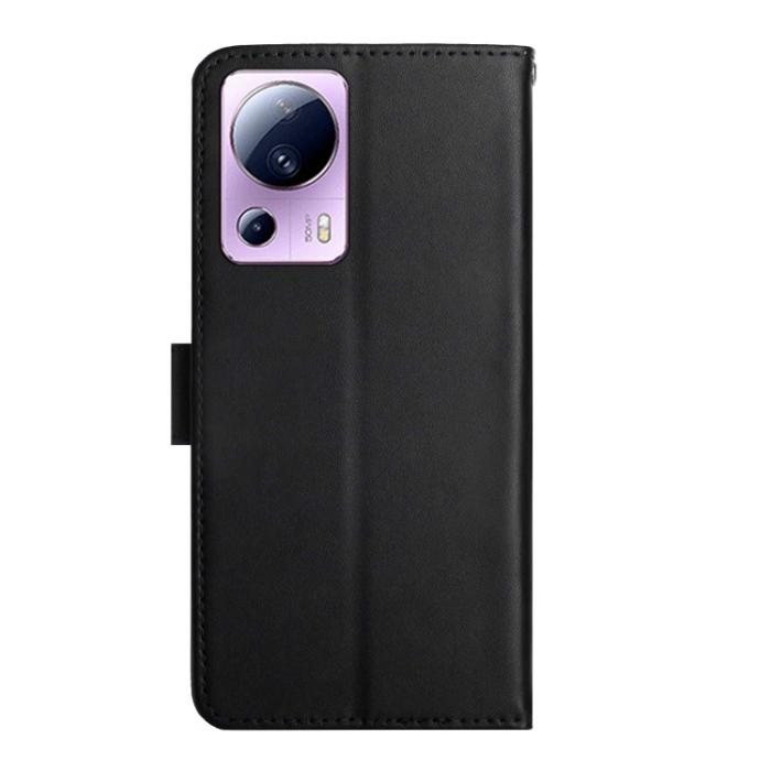 Bild 3,  Xiaomi 13 Lite 5G Fodral Äkta Läder Nappa Textur Svart - Teknikhallen.se