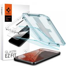 Spigen Spigen Samsung Galaxy S22 2-PACK "Ez Fit" Sk&auml;rmskydd H&auml;rdat Glas - Teknikhallen.se