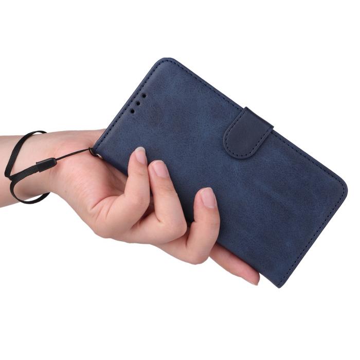 Bild 6,  Samsung Galaxy S24 FE Plånboksfodral Läder Mörk Blå - Teknikhallen.se