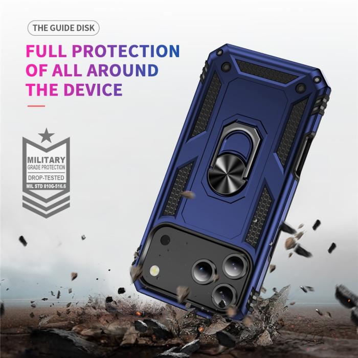 Bild 5,  iPhone 17 Pro Max Skal Shockproof Hybrid Ring Blå - Teknikhallen.se