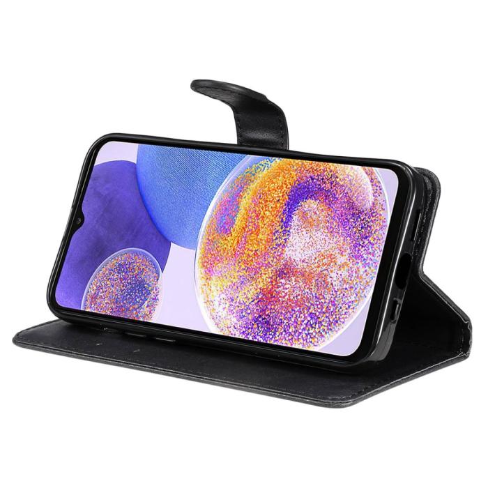 Bild 4,  Samsung Galaxy A23 5G Fodral Läder Svart - Teknikhallen.se