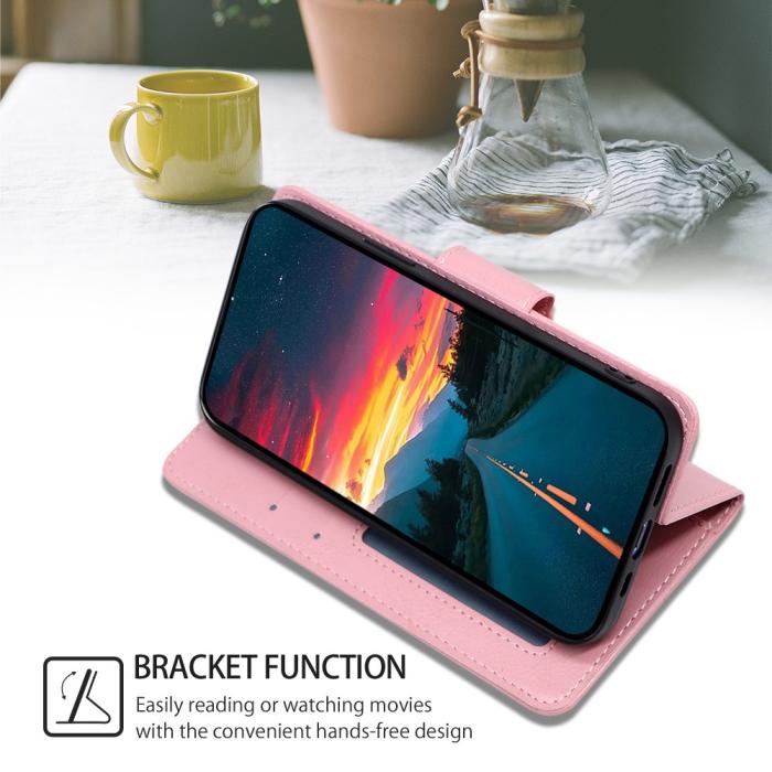 Bild 3,  Samsung Galaxy S23 Ultra Fodral Läder Ljus Rosa - Teknikhallen.se