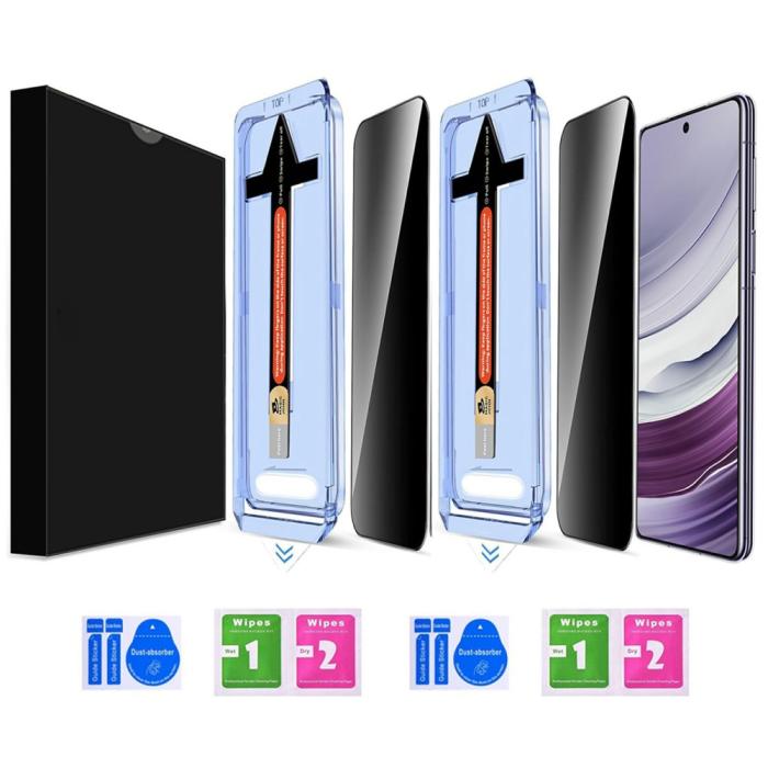 Bild 6,  Samsung Galaxy S25 / S24 2-PACK Skärmskydd Härdat Glas Privacy - Teknikhallen.se