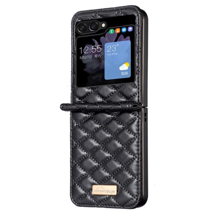 Bild 2, BINFEN BINFEN Galaxy Z Flip 5 Skal Diamond Textur Svart - Teknikhallen.se