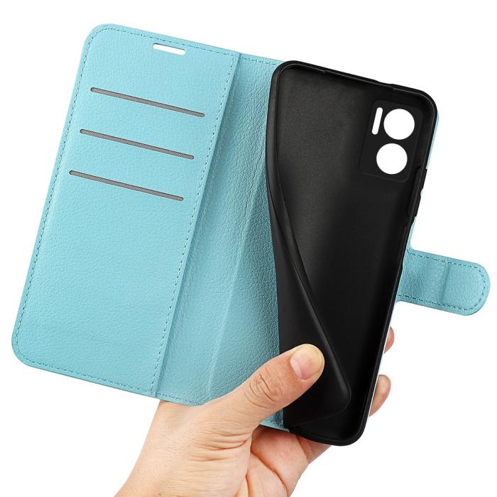 Bild 4,  Xiaomi Redmi 10 5G Fodral Litchi Läder Ljus Blå - Teknikhallen.se