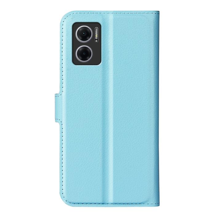 Bild 6,  Xiaomi Redmi 10 5G Fodral Litchi Läder Ljus Blå - Teknikhallen.se