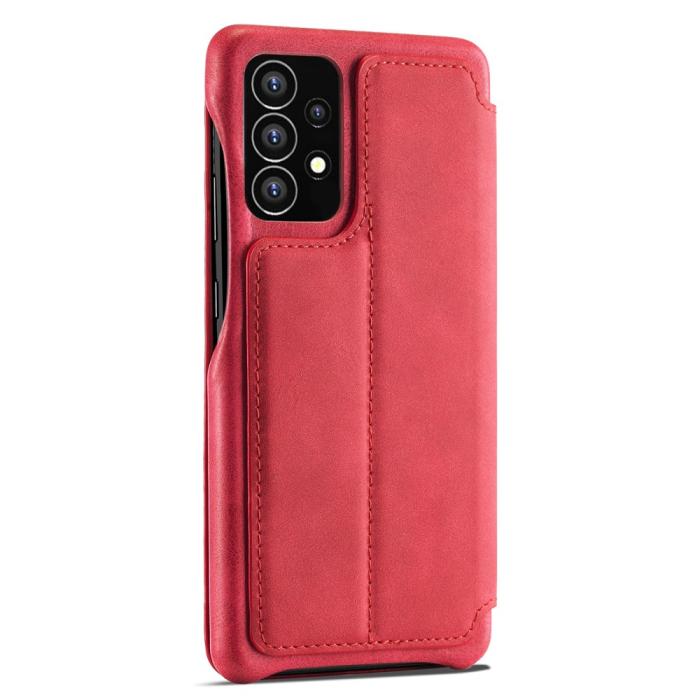 Bild 3, LC.IMEEKE LC.IMEEKE Samsung Galaxy A53 5G Fodral Retro Flip Röd - Teknikhallen.se