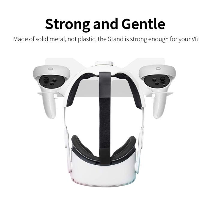 Bild 2, JYS JYS Meta Quest 2 / PS VR2 Väggfäst För Headset & Kontroll Vit - Teknikhallen.se