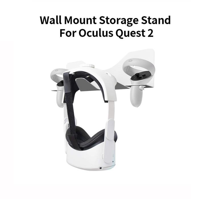 Bild 3, JYS JYS Meta Quest 2 / PS VR2 Väggfäst För Headset & Kontroll Vit - Teknikhallen.se