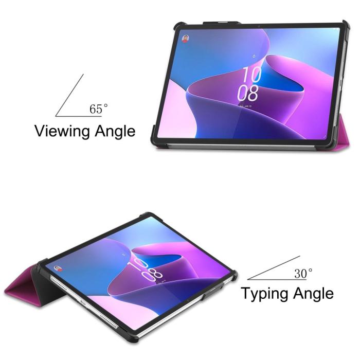 Bild 6,  Lenovo Tab P11 Pro Gen 2 Fodral Tri-Fold Läder Lila - Teknikhallen.se