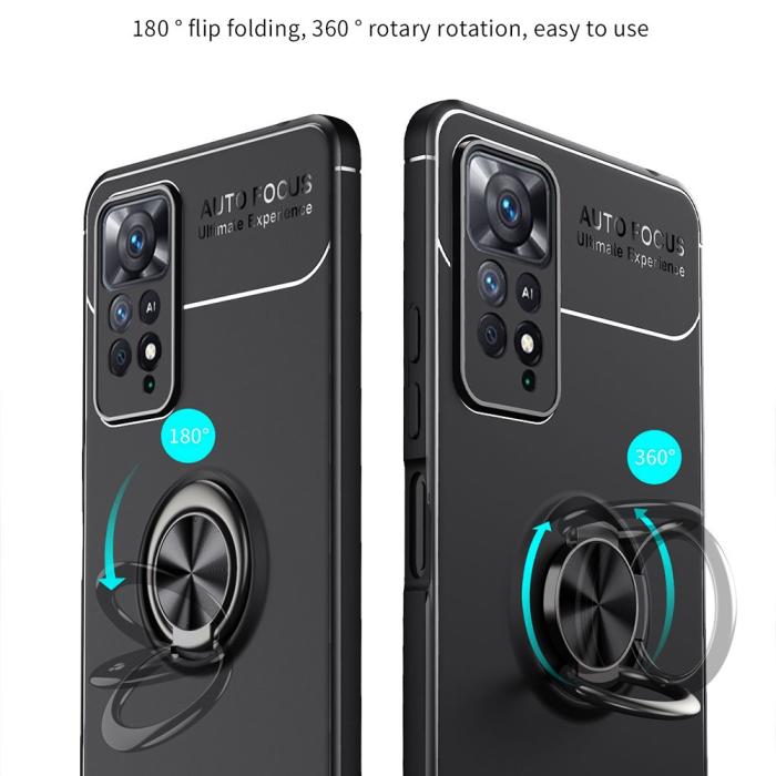 Bild 2,  Xiaomi Redmi Note 11 Pro 5G Skal Ring Svart - Teknikhallen.se