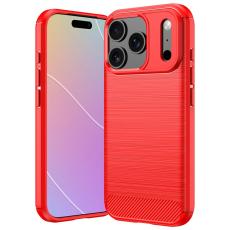  iPhone 18 Pro Max/17 Pro Max Skal Kolfiber Textur R&ouml;d - Teknikhallen.se