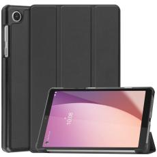  Lenovo Tab M8 (Gen 4) Fodral Tri-Fold L&auml;der Svart - Teknikhallen.se