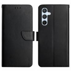  Galaxy A34 5G Fodral &Auml;kta L&auml;der Nappa Textur Svart - Teknikhallen.se