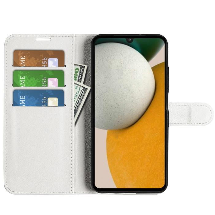 Bild 2,  Samsung Galaxy A15 5G Fodral Litchi Läder Vit - Teknikhallen.se