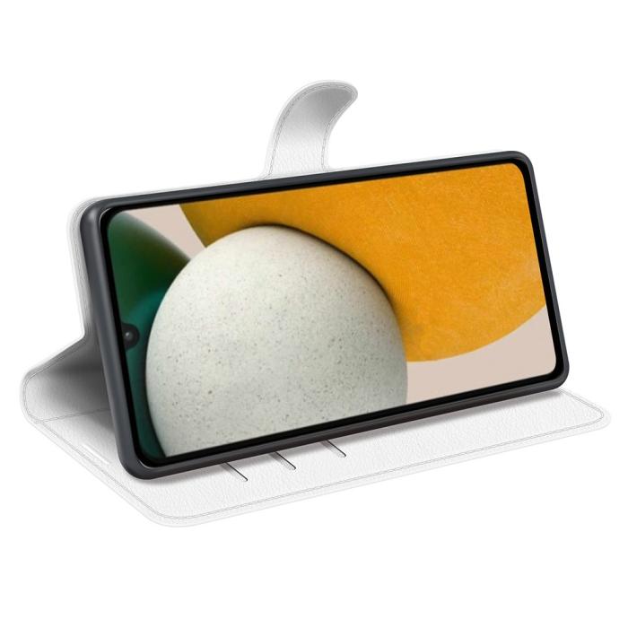 Bild 3,  Samsung Galaxy A15 5G Fodral Litchi Läder Vit - Teknikhallen.se