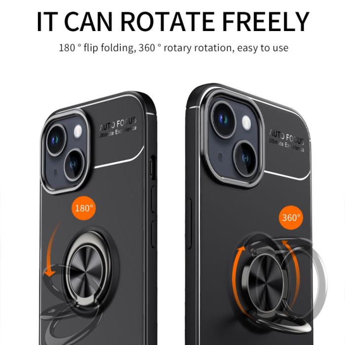 Bild 4,  iPhone 15 Skal Ring Svart/Blå - Teknikhallen.se