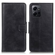  Xiaomi Redmi Note 12 4G Fodral Crazy Horse L&auml;der Svart - Teknikhallen.se