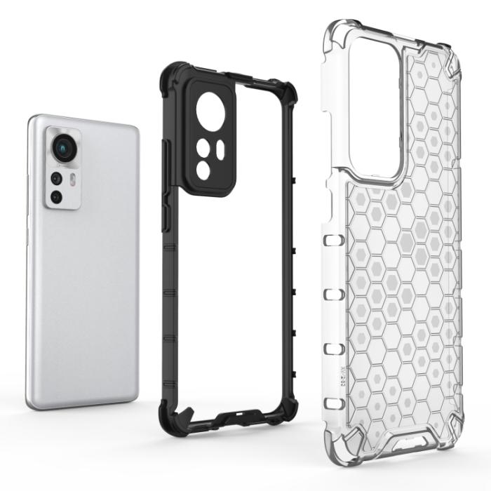 Bild 3,  Xiaomi 12 Skal Shockproof Honeycomb Vit - Teknikhallen.se