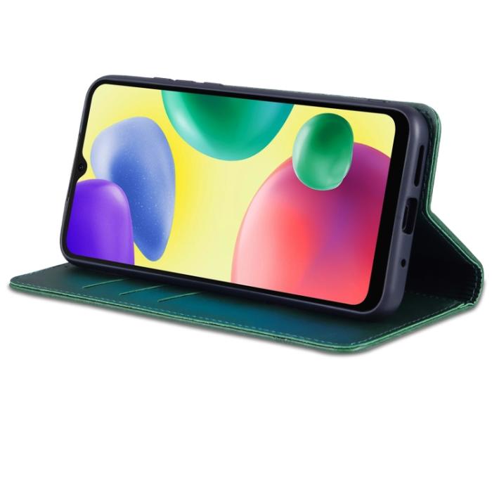 Bild 4, AZNS AZNS Xiaomi Redmi 10C Fodral Flip Läder Grön - Teknikhallen.se