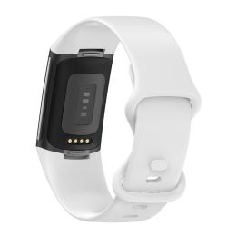  Fitbit Charge 6 / 5 Armband TPU (L) Vit - Teknikhallen.se