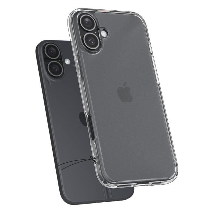 Bild 3, Spigen Spigen iPhone 16 Skal Ultra Hybrid Frostad Transparent - Teknikhallen.se