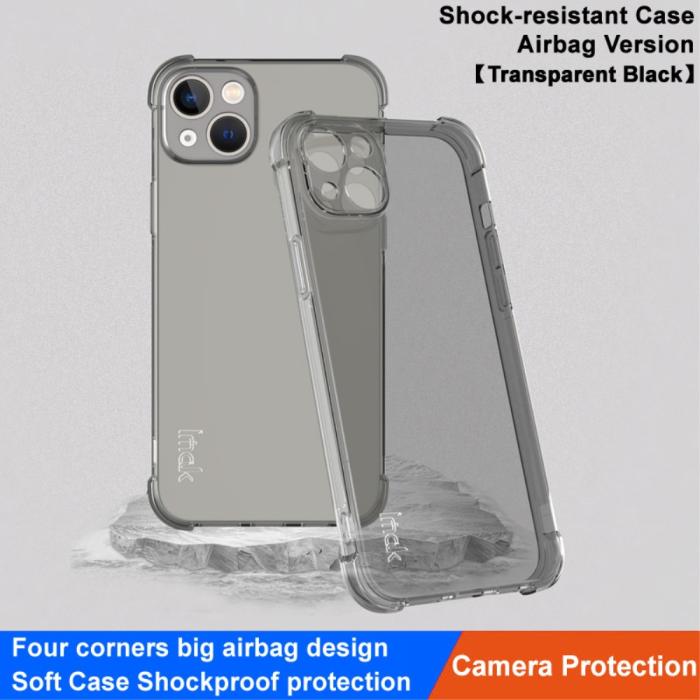 Bild 3, IMAK IMAK iPhone 15 Plus Skal Shockproof TPU Tonad Svart - Teknikhallen.se