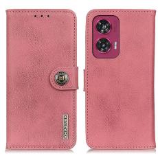 KHAZNEH KHAZNEH Motorola Edge 50 Fusion 5G L&auml;der Fodral Rosa - Teknikhallen.se
