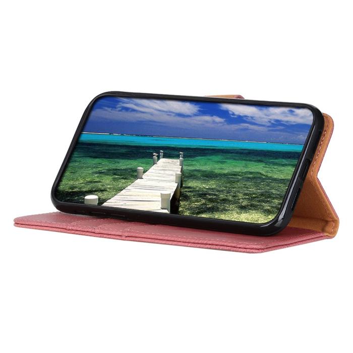 Bild 3, KHAZNEH KHAZNEH Motorola Edge 50 Fusion 5G Läder Fodral Rosa - Teknikhallen.se
