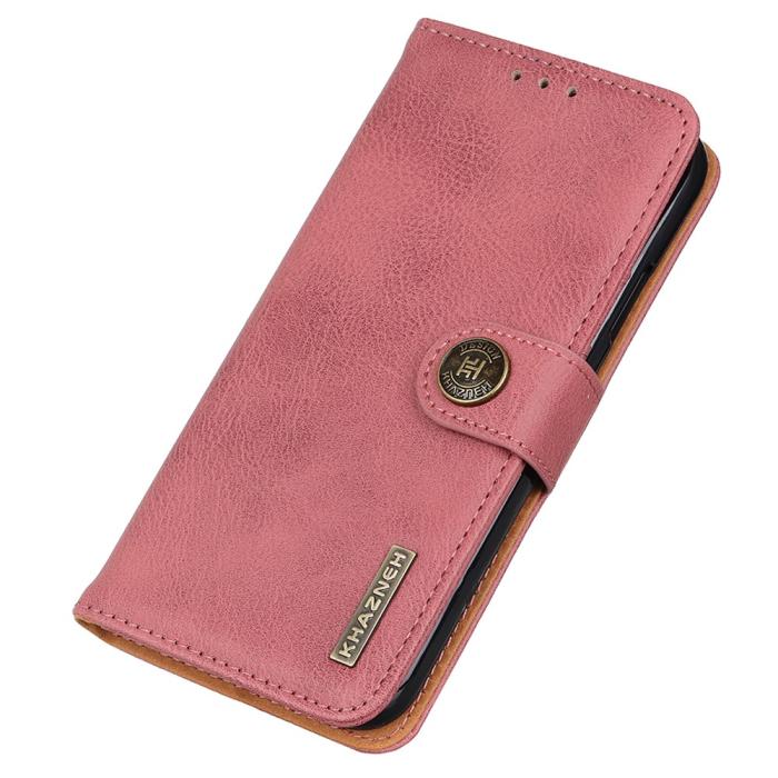 Bild 5, KHAZNEH KHAZNEH Motorola Edge 50 Fusion 5G Läder Fodral Rosa - Teknikhallen.se