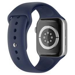 ColorPop Apple Watch 42/44/45/49 mm Silikon Armband (M/L) Midnight Blue - Teknikhallen.se