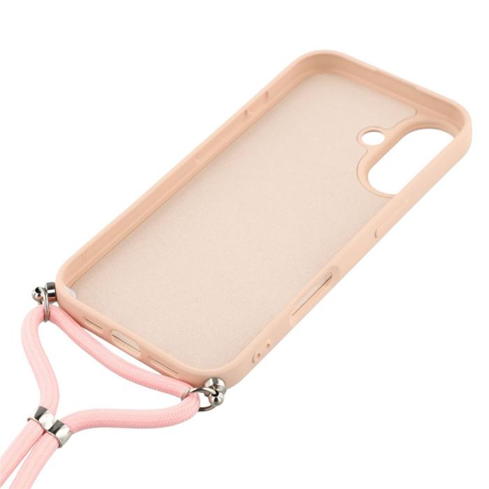 Bild 5,  iPhone 17 Skal TPU Med Mobilsnöre Rosa - Teknikhallen.se