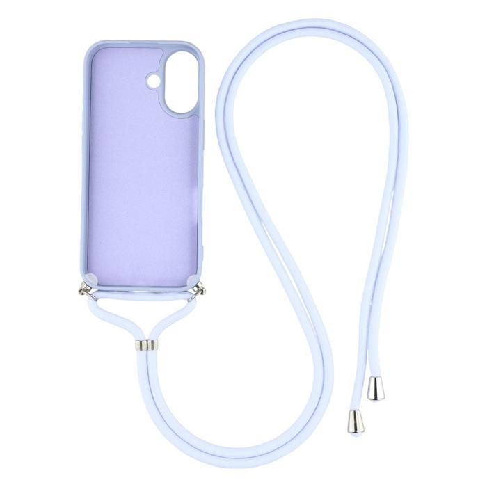 Bild 2,  iPhone 17 Skal TPU Med Mobilsnöre Lila - Teknikhallen.se