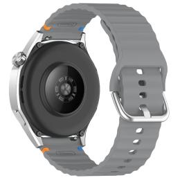  Klockarmband 22 mm Silikon Wave Design Mörk Grå - Teknikhallen.se