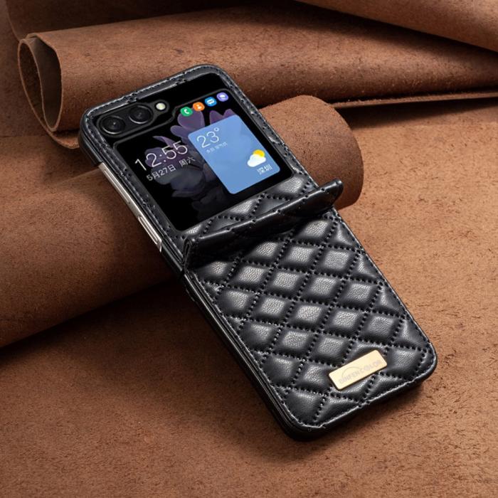 Bild 6, BINFEN BINFEN Galaxy Z Flip 5 Skal Diamond Textur Svart - Teknikhallen.se