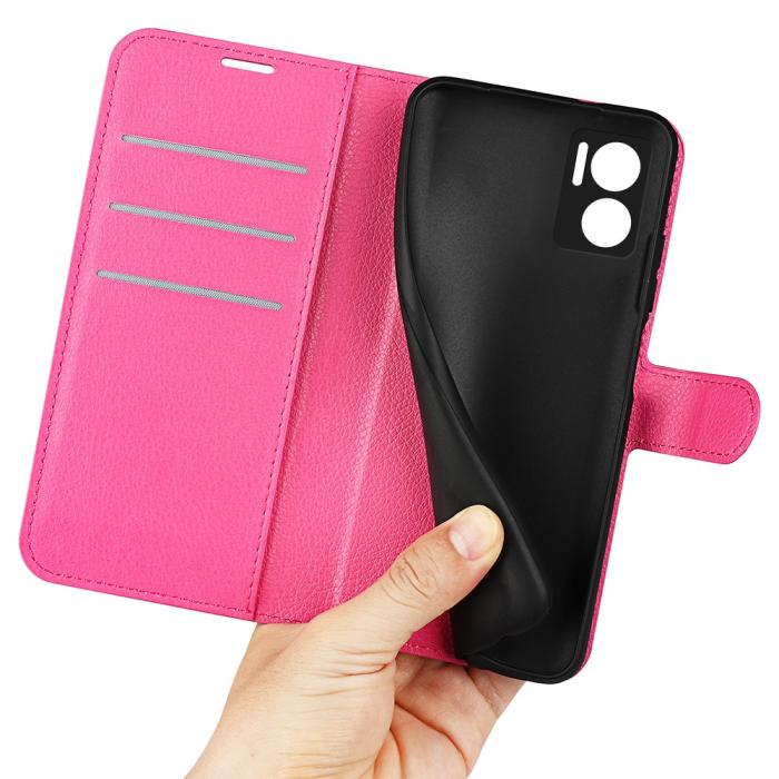 Bild 4,  Xiaomi Redmi 10 5G Fodral Litchi Läder Rosa - Teknikhallen.se