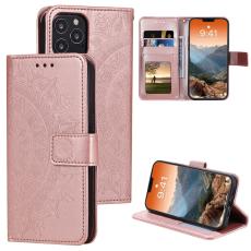  iPhone 12 Pro Max - Mandala L&auml;der Fodral - Ros&eacute;guld - Teknikhallen.se