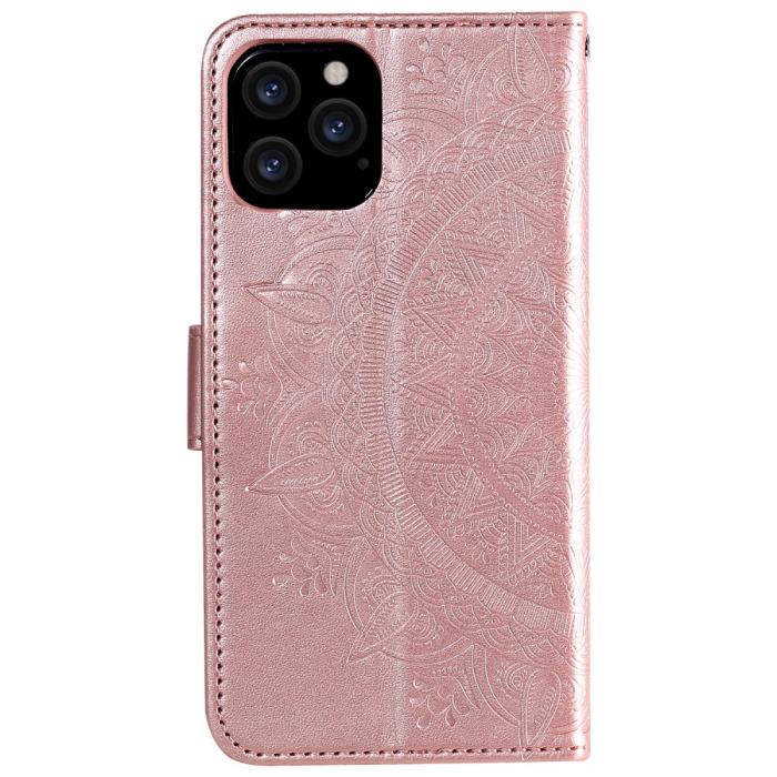 Bild 3,  iPhone 12 Pro Max - Mandala Läder Fodral - Roséguld - Teknikhallen.se