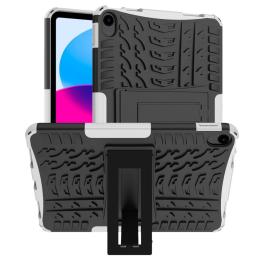  iPad 10.9 2022 Skal Rugged Kickstand Armor Vit - Teknikhallen.se