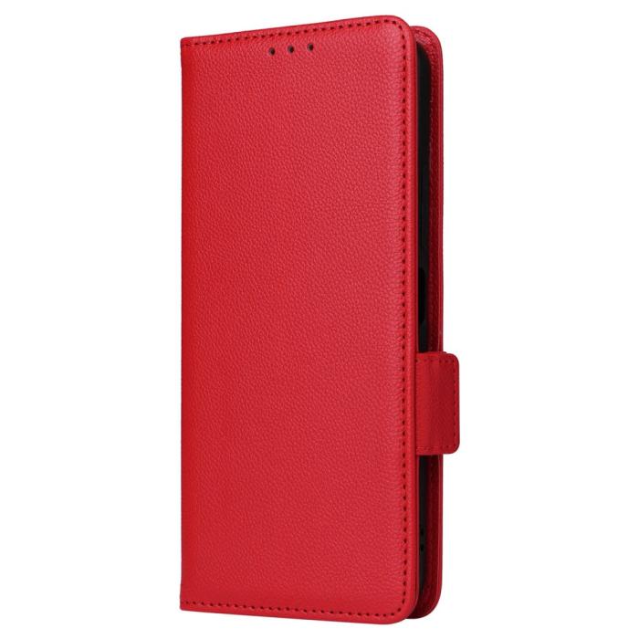 Bild 6,  Xiaomi Redmi 12 5G/4G Fodral Litchi Läder Röd - Teknikhallen.se