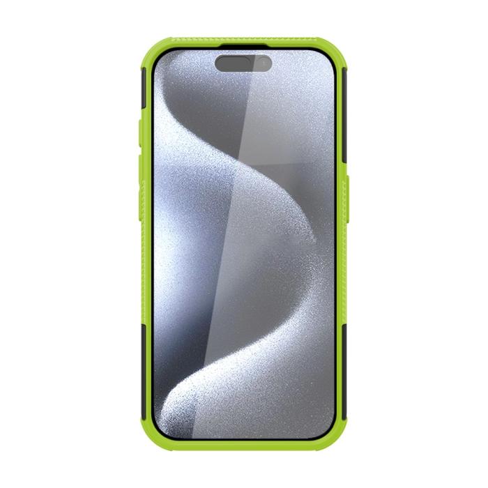 Bild 4,  iPhone 15 Pro Max Stöttåligt Skal med Stöd Grön - Teknikhallen.se